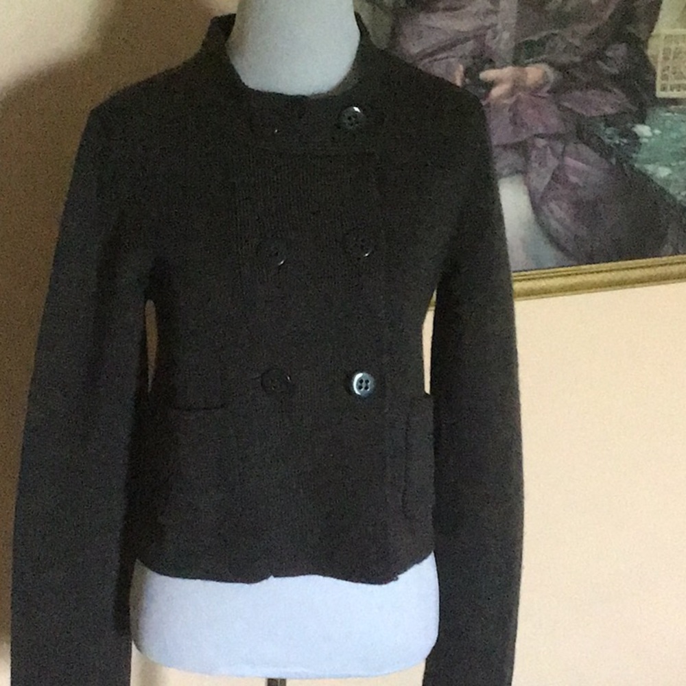 H&M cropped double breasted cardigan